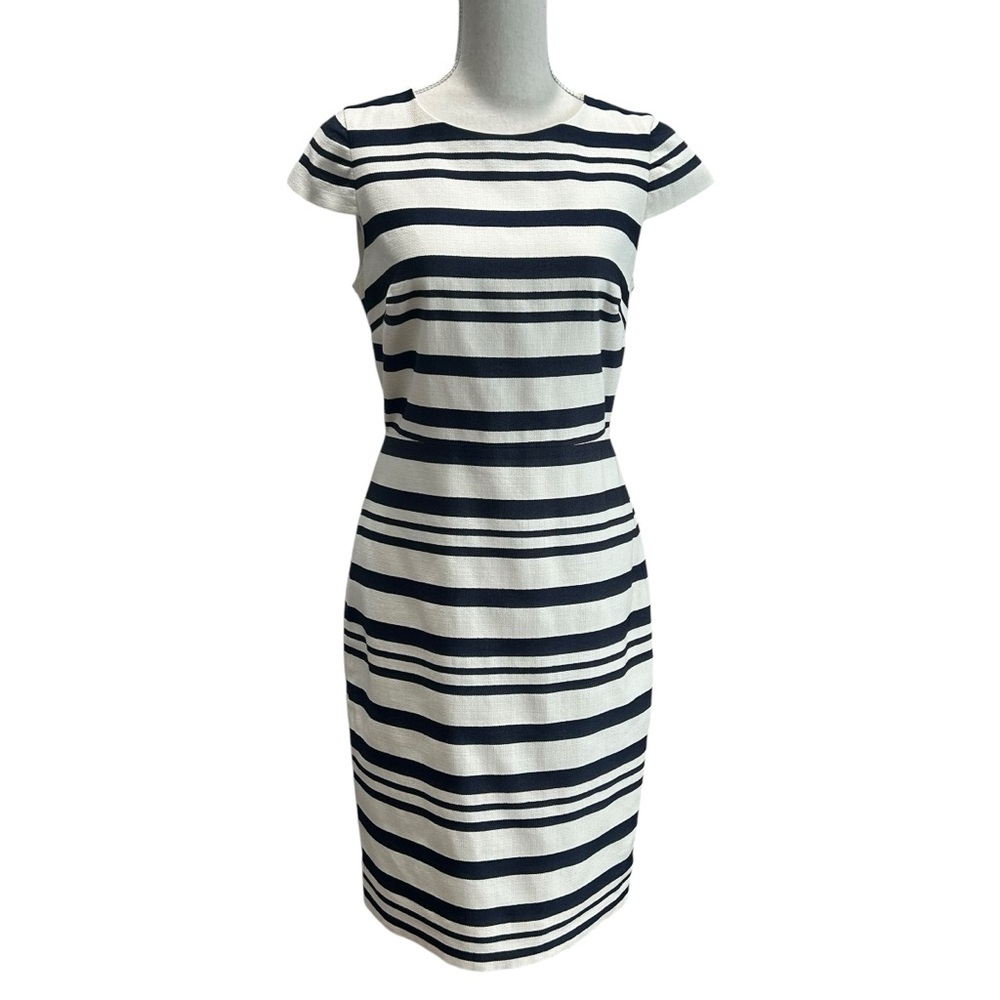 J.CREW | Women’s Striped Black and White Dress Size 2